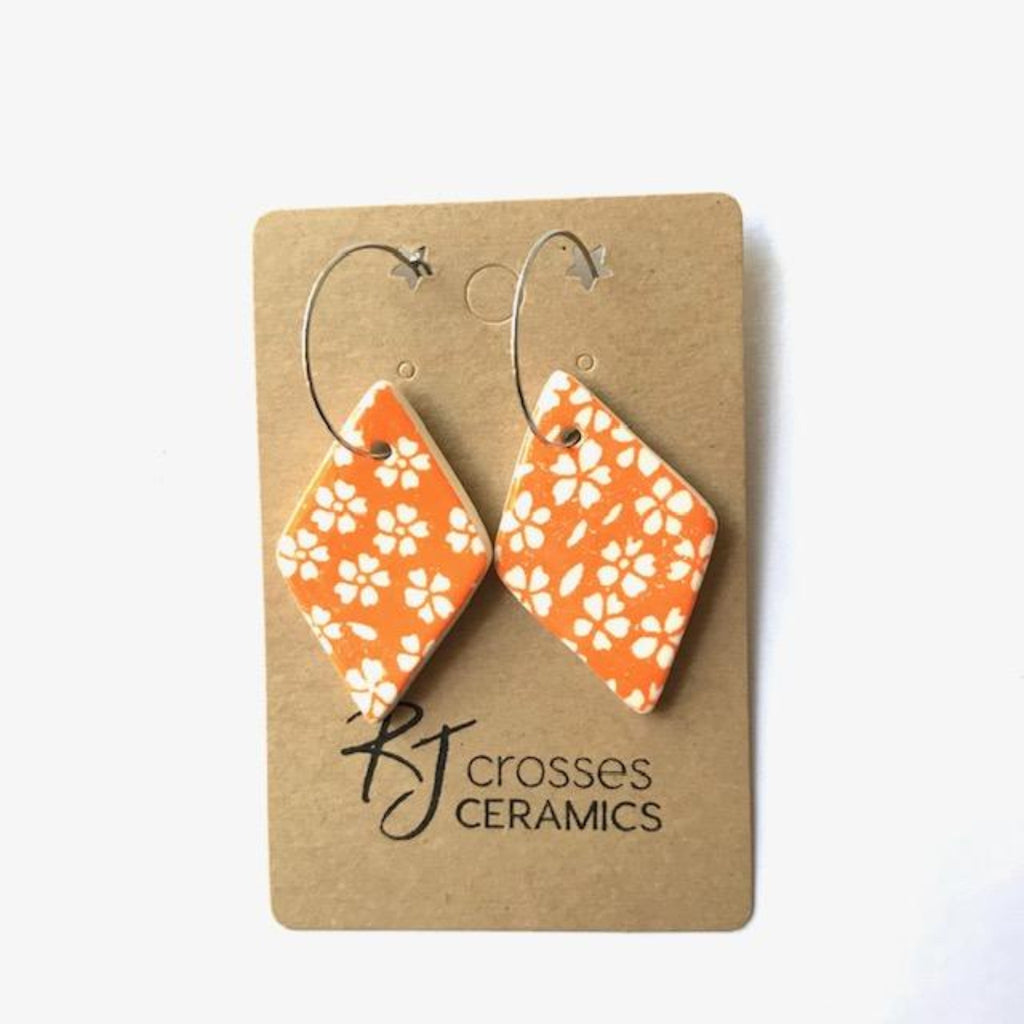 RJ Crosses Earrings - Diamond Dangles from have you met charlie a gift shop with Australian unique handmade gifts in Adelaide South Australia