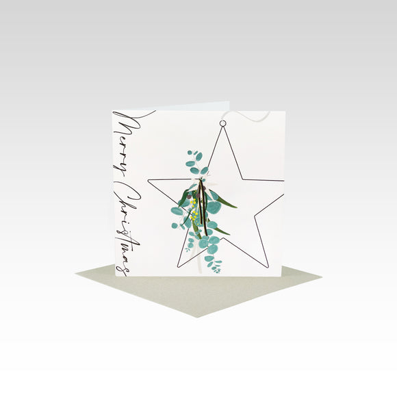 Rhi Creative Christmas Card Mini - Hanging star, sold at Have You Met Charlie?, a unique gift store in Adelaide, South Australia.