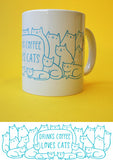 Able And Game Mugs - Loves Cats Tea or Coffee Various