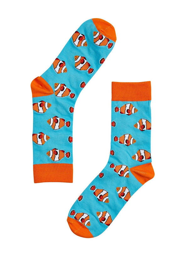 blue and orange nemo clown fish animal my 2 socks from have you met charlie a gift shop with Australian unique handmade gifts in Adelaide South Australia