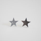 Silver simple stainless steel star earrings from have you met charlie a unique gift shop in adelaide south australia