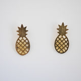 Gold simple stainless steel pineapple earrings from have you met charlie a unique gift shop in adelaide south australia