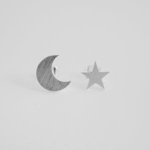 Stainless Steel Earrings - Star and moon from Have You Met Charlie? a gift shop in Adelaide South Australia