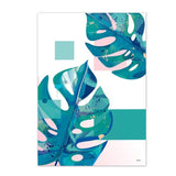 white & pink monstera a4 print by ettie ink from have you met charlie a gift shop with Australian unique handmade gifts in Adelaide South Australia