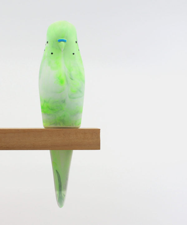 Pete Cromer Handmade Resin Budgie, sold at Have You Met Charlie?, a unique gift store in Adelaide, South Australia.