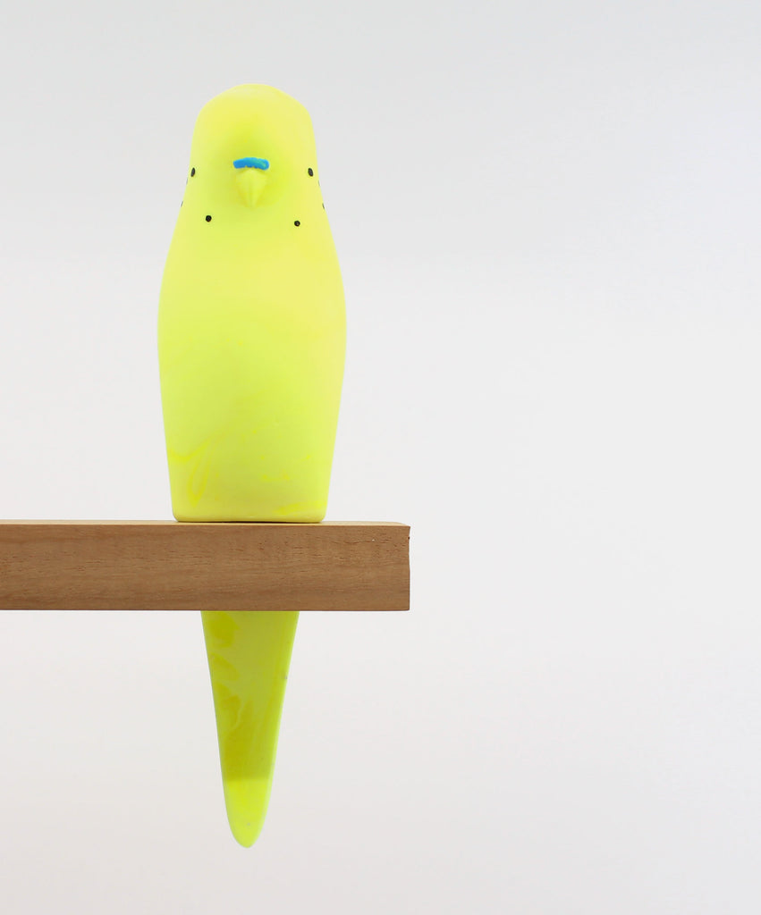 Pete Cromer Handmade Resin Budgie, sold at Have You Met Charlie?, a unique gift store in Adelaide, South Australia.