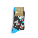 Funky Sock Co Bamboo Socks - Koalas In Space