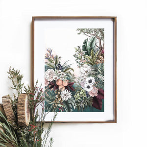 Typoflora A4 Art Print - Enchanted Garden 1 from have you met charlie a gift shop in Adelaide south Australian with unique handmade gifts
