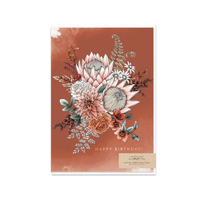 Typoflora Card - King Protea Birthday*