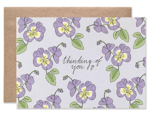 Hartland Brooklyn Card - Thinking of You Violets