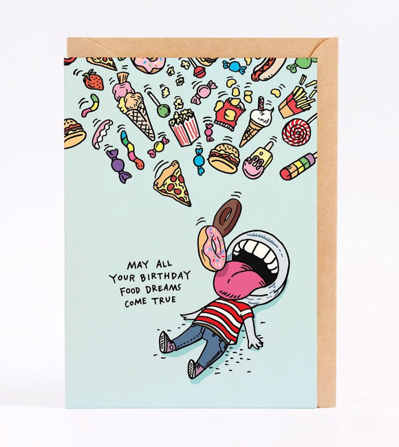 Wally Paper Co Greeting Card - Food Dreams