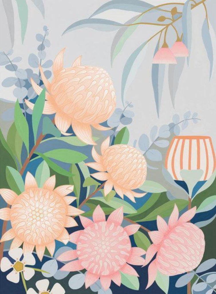 Claire Ishino Print - Waratah in The Wind from have you met charlie a gift shop with Australian unique handmade gifts in Adelaide South Australia