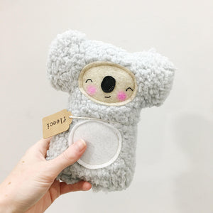 soft grey koala plush toy by fleeci from have you met charlie a gift shop with Australian unique handmade gifts in Adelaide South Australia