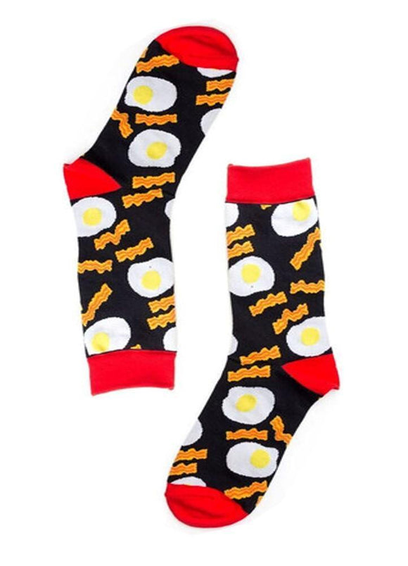 bacon and eggs black and red my 2 socks from have you met charlie a gift shop with Australian unique handmade gifts in Adelaide South Australia