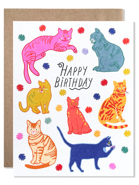 Hartland Brooklyn Card - Happy Birthday Cats, sold at Have You Met Charlie?, a unique gift store in Adelaide, South Australia.