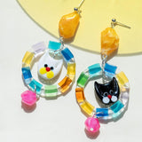 funky fun you cats dangle earrings from have you met charlie? a unique gift shop in adelaide, south australia