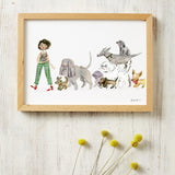 dog lovers art print by viktorija illustration from have you met charlie a gift shop with unique handmade australian gifts in adelaide south australia