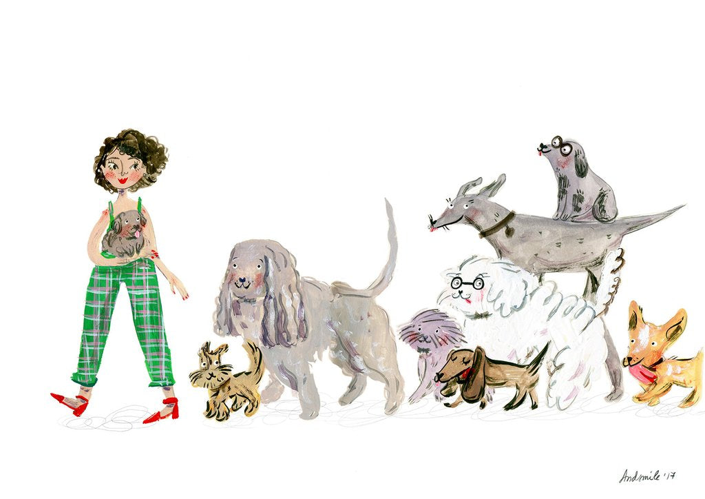 dog lovers art print by viktorija illustration from have you met charlie a gift shop with unique handmade australian gifts in adelaide south australia