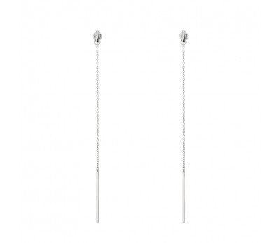 Sterling Silver Studs - Bar Chain