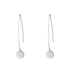 Sterling Silver Earrings - Hook and Disk. Sold at Have You Met Charlie?, a unique gift shop located in Adelaide, South Australia.