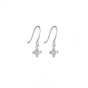 Sterling Silver Earrings - Tiny CZ Flower Drop from have you met charlie a gift shop with Australian unique handmade gifts in Adelaide South Australia