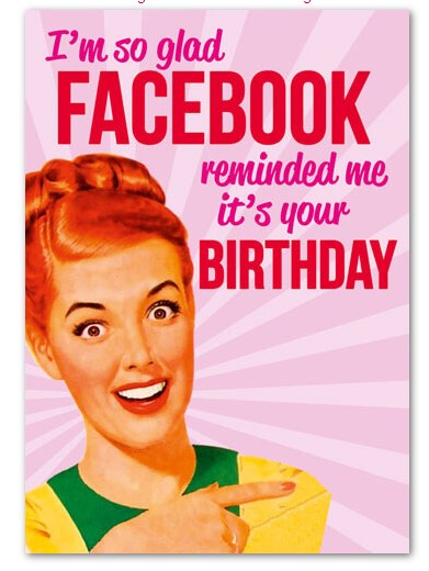 Dean Morris Card- Facebook Birthday from unique gift shop Have You Met Charlie? in Adelaide, South Australia