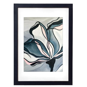 grey flower a4 print by ettie ink from have you met charlie a gift shop with Australian unique handmade gifts in Adelaide South Australia