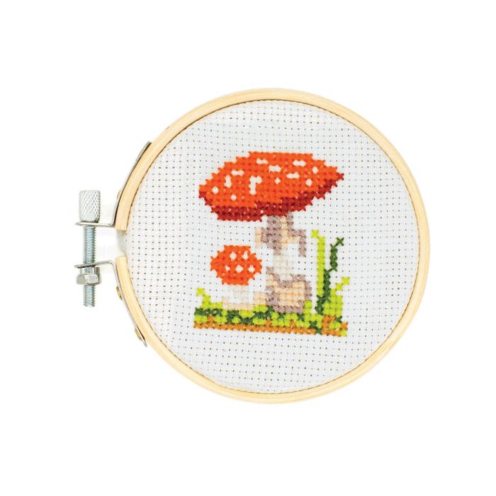 Kikkerland mini cross stitch embroidery kit, sold at Have You Met Charlie?, a unique gift store in Adelaide, South Australia.