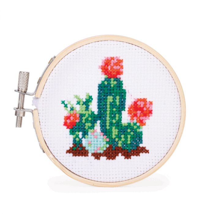 Kikkerland mini cross stitch embroidery kit, sold at Have You Met Charlie?, a unique gift store in Adelaide, South Australia.