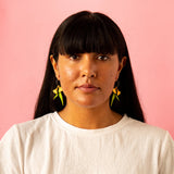 Fizzy Flora Earrings - Bamboo Eucalyptus Yellow