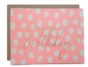Hartland Brooklyn Card - Happy Birthday Dots with Gold Glitter Foil