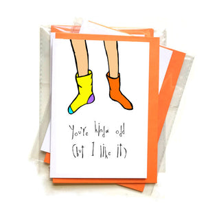 odd socks funny greeting card by orange forest from have you met charlie a gift shop with unique handmade australian gifts in adelaide south australia