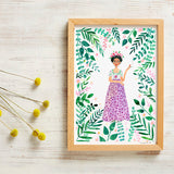 frida kahlo art print by viktorija illustration from have you met charlie a gift shop with unique handmade australian gifts in adelaide south australia