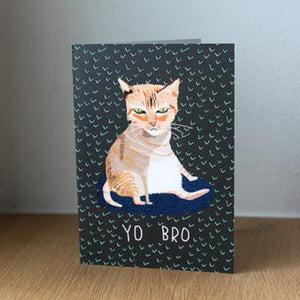 Nicola Rowlands Card - Yo, Bro from have you met charlie a gift shop with Australian unique handmade gifts in Adelaide South Australia