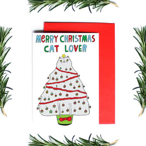 Merry Christmas Cat Lover card by Able and Game the perfect Christmas card for a cat lover. At Have You Met Charlie, Adelaide, Australia 