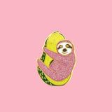 cute avocado sloth pink glitter enamel pin by miss minzy hand from have you met charlie a gift shop with unique handmade gifts in adelaide south australia
