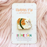 cute sushi cat glitter enamel pin by miss minzy hand from have you met charlie a gift shop with unique handmade gifts in adelaide south australia