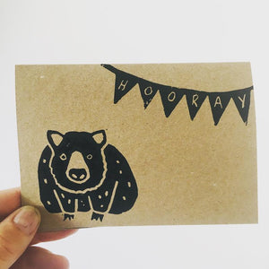 Value Laboratory Greeting Card - Hooray Wombat