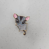 Sugar Glider (gold) Patch Press Pin sold at Have You Met Charlie? in Adelaide, SA
