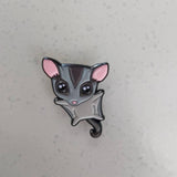 Sugar Glider (black metal) Patch Press Pin sold at Have You Met Charlie? in Adelaide, SA