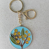 Patch Press gold wattle keychain from Have You Met Charlie? a gift shop with unique Australian handmade gifts in Adelaide, South Australia