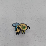 Patch Press enamel pin - bee / black metal. Sold at Have You Met Charlie?, a unique handmade gift shop in Adelaide, South Australia.