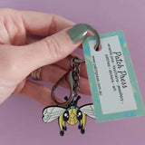 Patch Press bee keychains from Have You Met Charlie? a gift shop with unique Australian handmade gifts in Adelaide, South Australia.