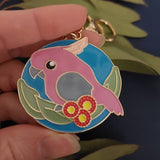 Patch Press galah in the round keychains from Have You Met Charlie? a gift shop with unique Australian handmade gifts in Adelaide, South Australia