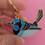 Patch Press Fairy Wren keychain from Have You Met Charlie? a gift shop with unique Australian handmade gifts in Adelaide, South Australia