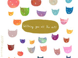 Nicola Rowlands Card - Wishing You All The Cats