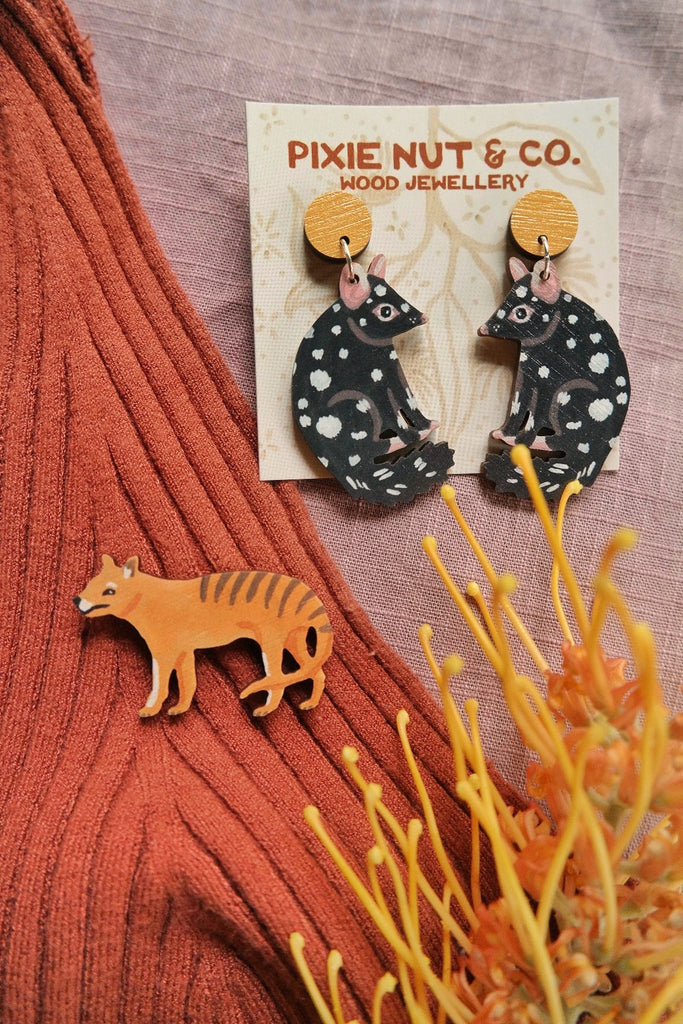 Pixie Nut & Co Pin - Tassie Tiger from have you met charlie a gift shop with Australian unique handmade gifts in Adelaide South Australia