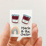 purple you are my jam in jar stud earrings by marlo & the sailor from have you met charlie a gift shop with unique handmade australian gifts in adelaide south australia