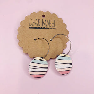 Dear Mabel Handmade Dangles - Small Hoop / Disk, sold at Have You met Charlie?, a unique gift store in Adelaide, South Australia.