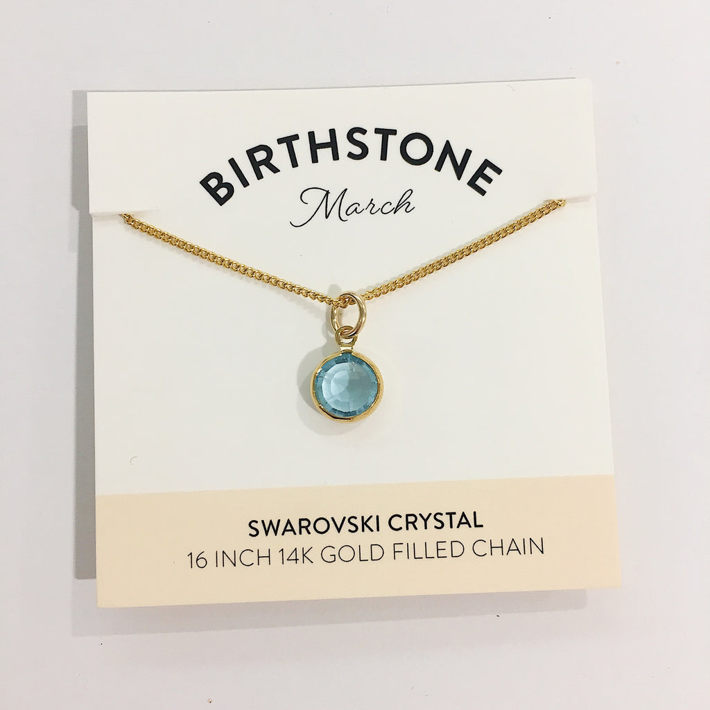 Bec Platt Designs - March Birth Stone Necklace from Have You Met Charlie? a gift shop with unique Australian handmade gifts in Adelaide, South Australia